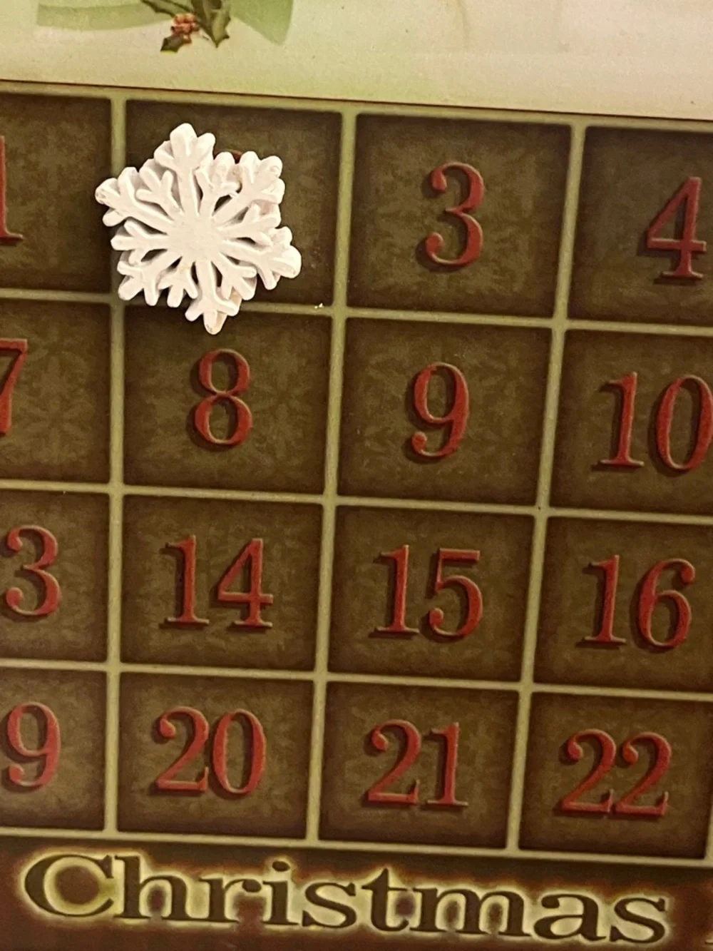 Green Snowmen countdown Calendar - Christmas Day!